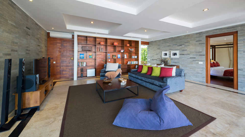 Villa Asada - Media and library room